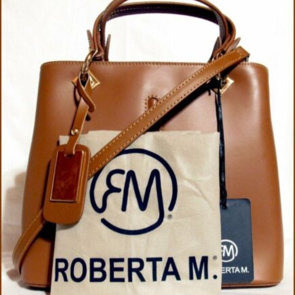 Nwt Roberta M, Italian Leather Satchel-Made In Italy